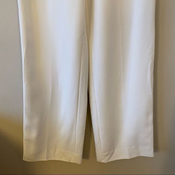 Nwt-le Château High Rise Wide Leg Ivory Trousers (Size:0) - Picture 8 of 11